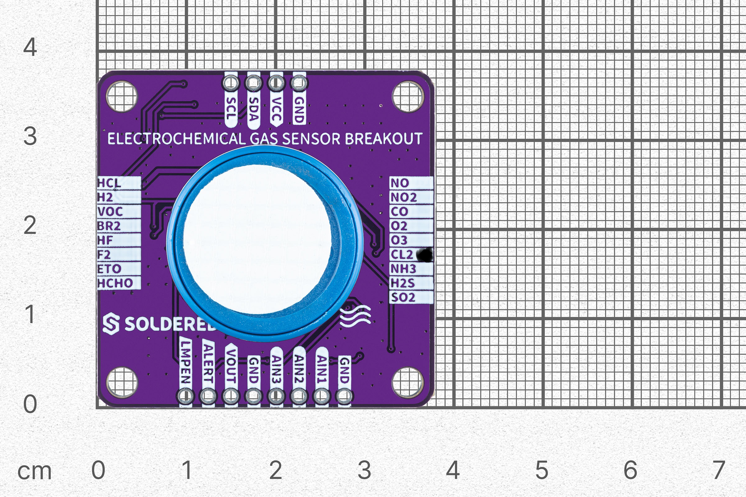 Elektrokemijski Cl2 plinski senzor visoke preciznosti, breakout-easyC ekosustav