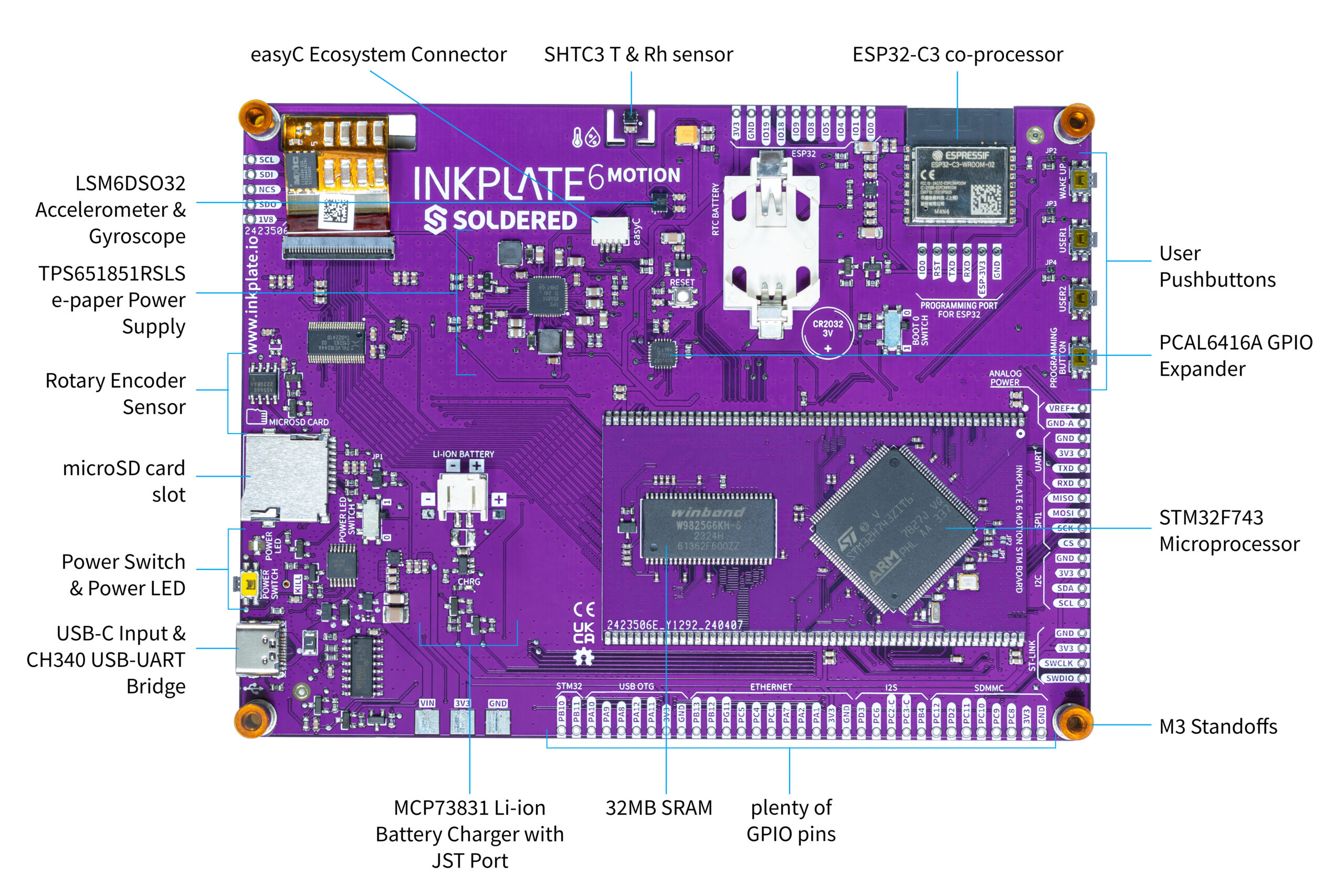 Soldered Inkplate 6 MOTION-Häufigst verkaufte