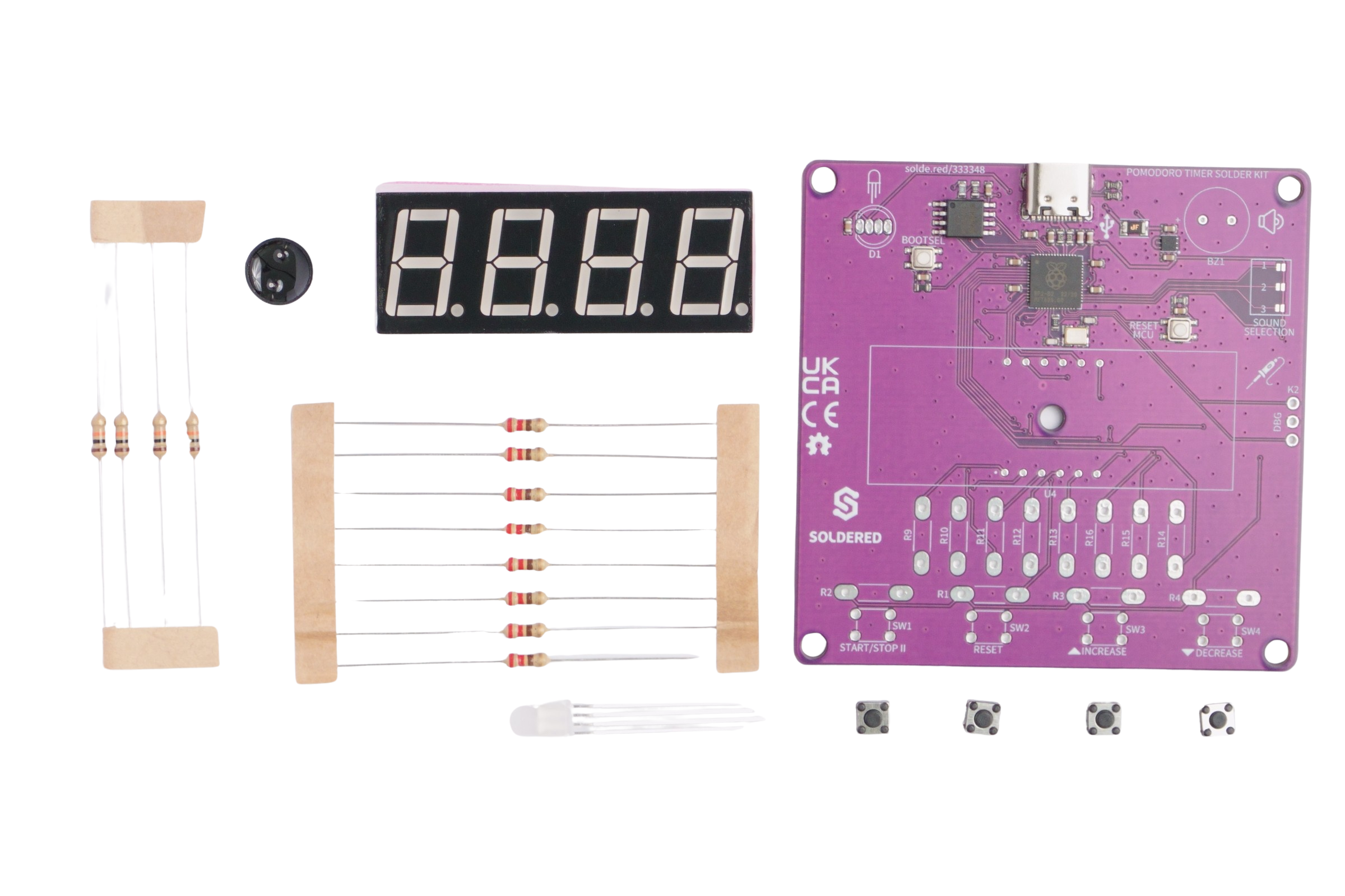 Pomodoro Timer Solder Kit-Soldering kits