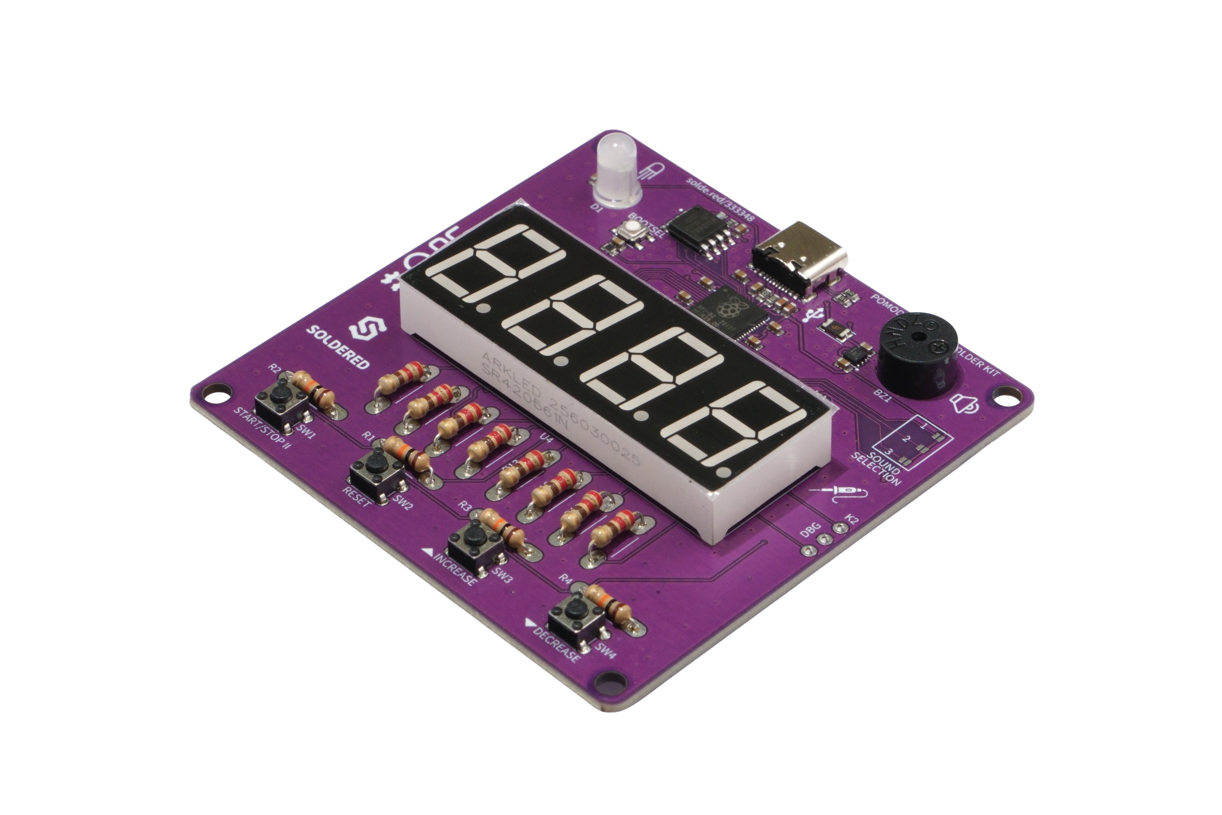 Pomodoro Timer Solder Kit